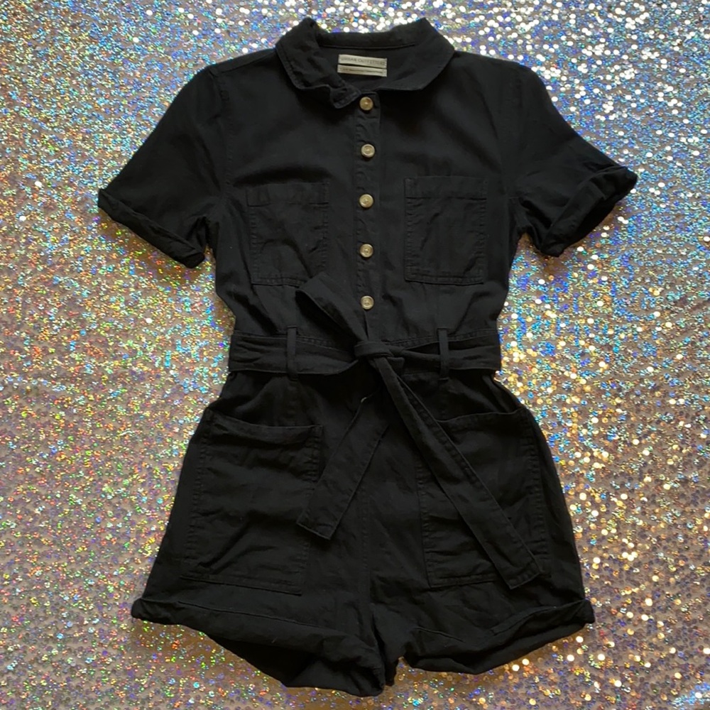 UO • 100% Cotton Button Up Shorts Jumpsuit Rosie the Riveter Vibes